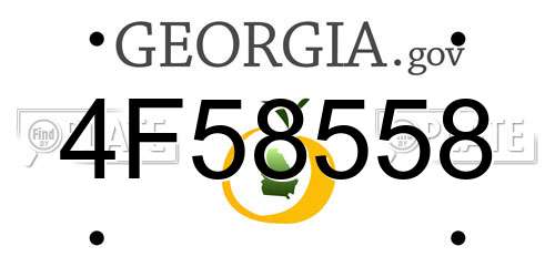 4F58558 Georgia License Plate