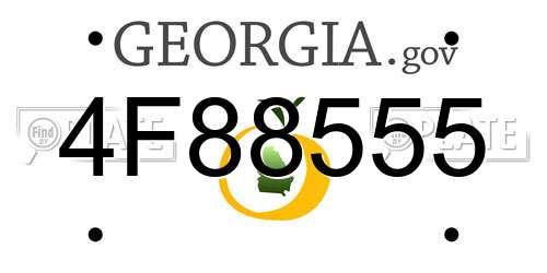 4F88555 Georgia License Plate