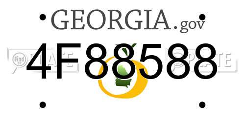 4F88588 Georgia License Plate