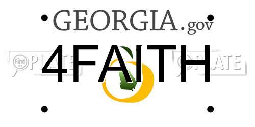 4FAITH Georgia License Plate