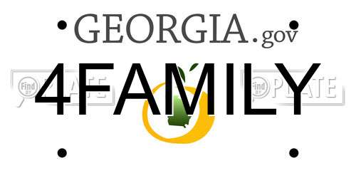 4FAMILY Georgia License Plate