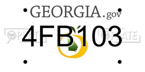 4FB103 Georgia License Plate