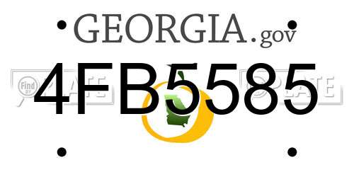 4FB5585 Georgia License Plate