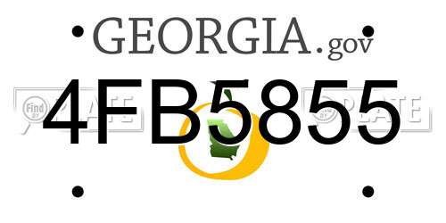 4FB5855 Georgia License Plate