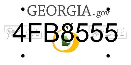 4FB8555 Georgia License Plate