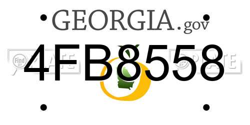 4FB8558 Georgia License Plate