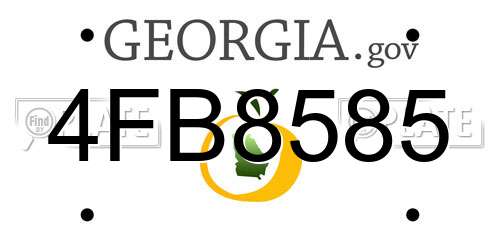 4FB8585 Georgia License Plate