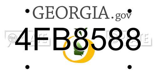 4FB8588 Georgia License Plate