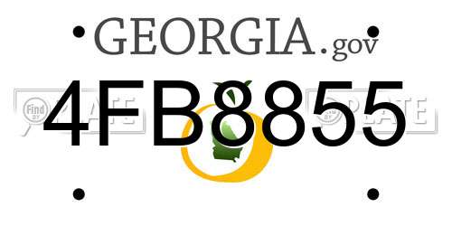 4FB8855 Georgia License Plate