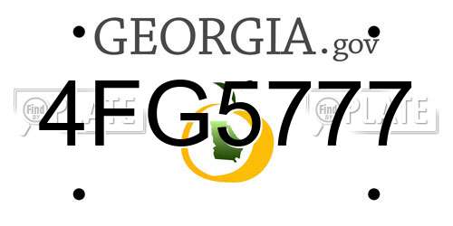 4FG5777 Georgia License Plate