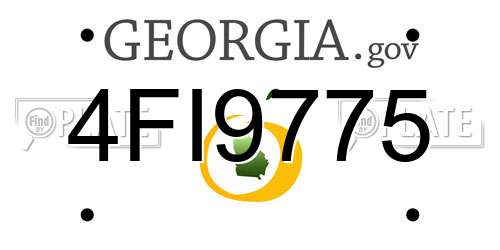 4FI9775 Georgia License Plate