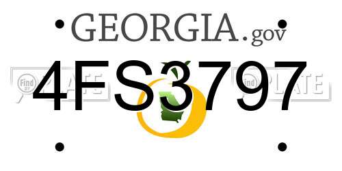 4FS3797 Georgia License Plate
