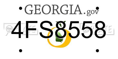 4FS8558 Georgia License Plate