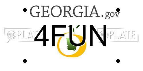 4FUN Georgia License Plate