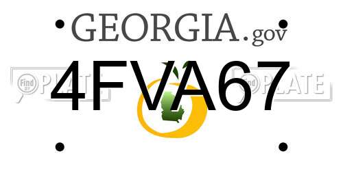 4FVA67 Georgia License Plate
