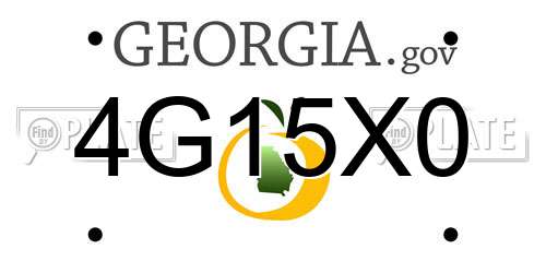 4G15X0 Georgia License Plate