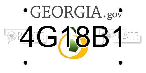 4G18B1 Georgia License Plate