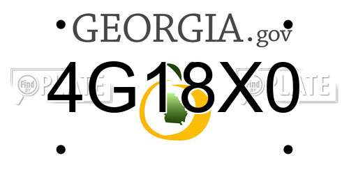 4G18X0 Georgia License Plate