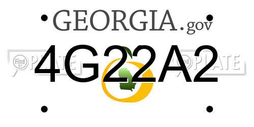 4G22A2 Georgia License Plate