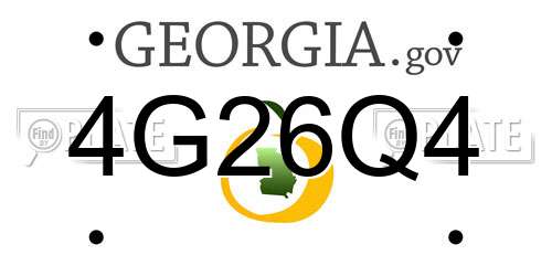 4G26Q4 Georgia License Plate
