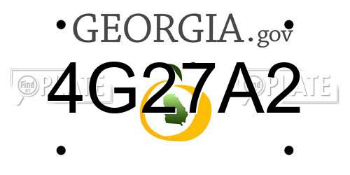4G27A2 Georgia License Plate