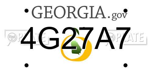 4G27A7 Georgia License Plate