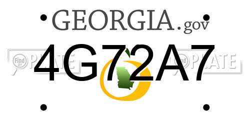 4G72A7 Georgia License Plate
