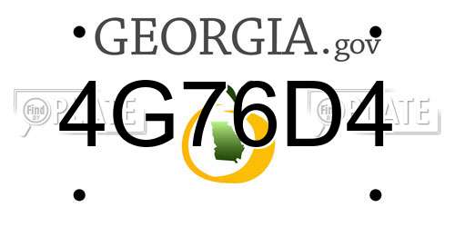 4G76D4 Georgia License Plate