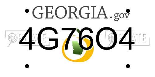 4G76O4 Georgia License Plate