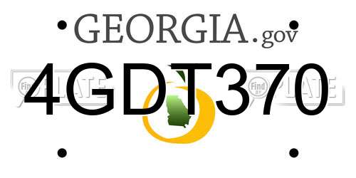 4GDT370 Georgia License Plate