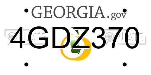 4GDZ370 Georgia License Plate