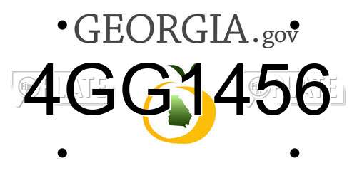 4GG1456 Georgia License Plate