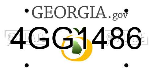 4GG1486 Georgia License Plate