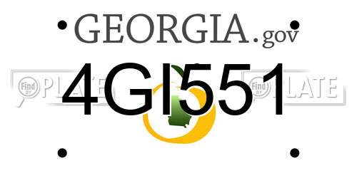 4GI551 Georgia License Plate