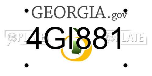 4GI881 Georgia License Plate