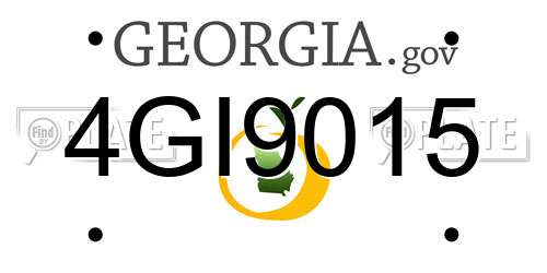 4GI9015 Georgia License Plate