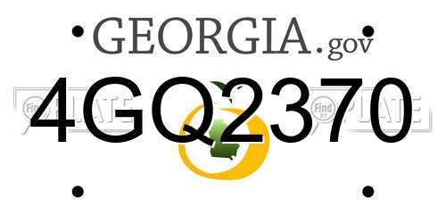 4GQ2370 Georgia License Plate