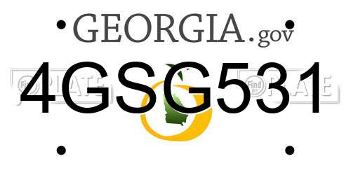 4GSG531 Georgia License Plate