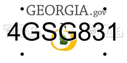 4GSG831 Georgia License Plate