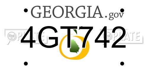 4GT742 Georgia License Plate