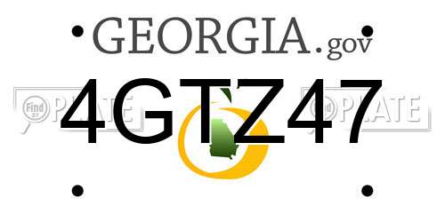4GTZ47 Georgia License Plate
