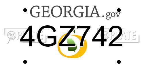 4GZ742 Georgia License Plate