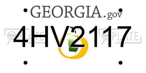 4HV2117 Georgia License Plate