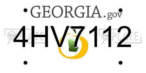 4HV7112 Georgia License Plate