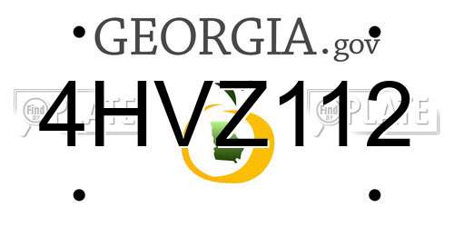 4HVZ112 Georgia License Plate