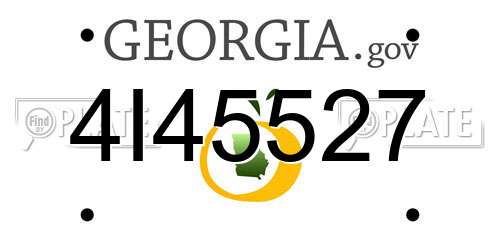 4I45527 Georgia License Plate