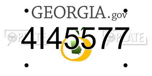 4I45577 Georgia License Plate