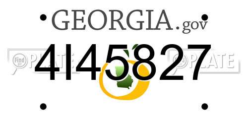 4I45827 Georgia License Plate