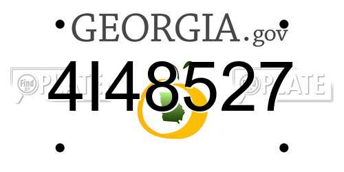 4I48527 Georgia License Plate