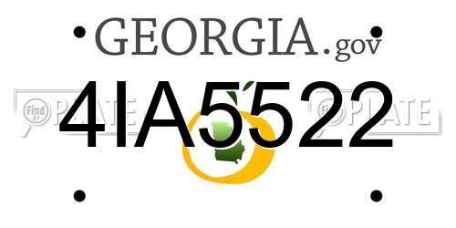 4IA5522 Georgia License Plate